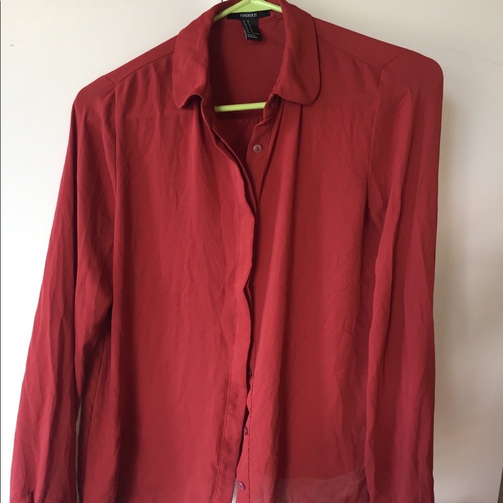 F21 Small Burnt Orange Blouse